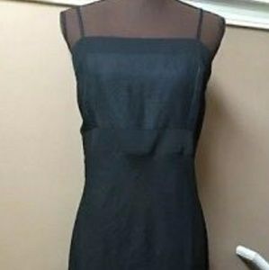 Black linen dress
